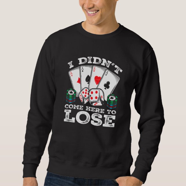 Sudadera Jugador de póker Cita Texas Holdem Gambler Humor P (Anverso)