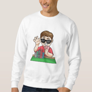 Sudadera Jugador de póquer con gafas de sol