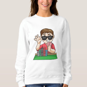 Sudadera Jugador de póquer con gafas de sol