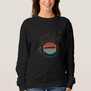Sudadera Jugador de Rugby Balón Deporte Evolución Retro Equ