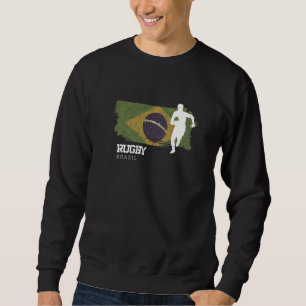 Sudadera Jugador de Rugby Bandera de Brasil Pelota Deportes