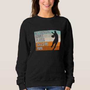 Sudadera Jugador de Rugby Me Llama Papa Amante del Deporte