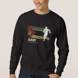 Sudadera Jugador de Rugby Mozambique Bandera Balón Deportes