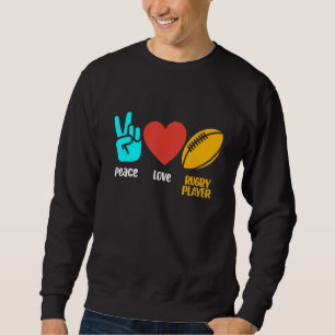 Sudadera Jugador de Rugby Paz Amor Deportes Experto Entrena