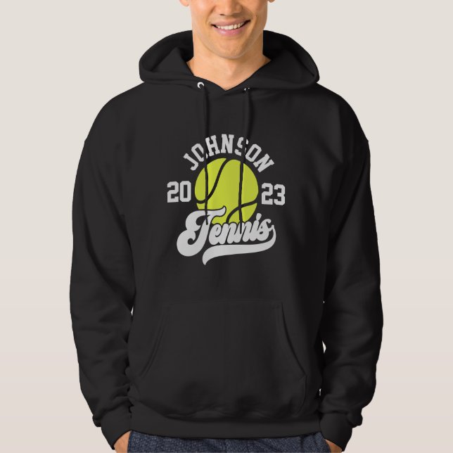 Sudadera Jugador de tenis con nombre personal Jugador de ch (Anverso)