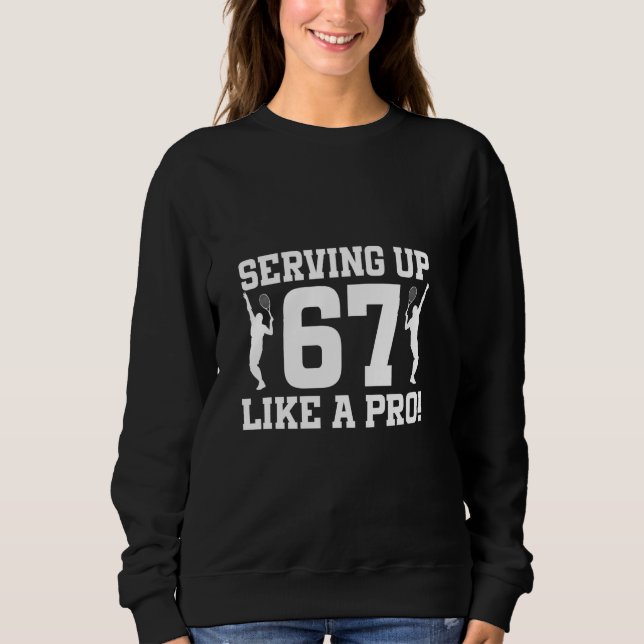 Sudadera Jugador de tenis de 67 años de edad Bi (Anverso)