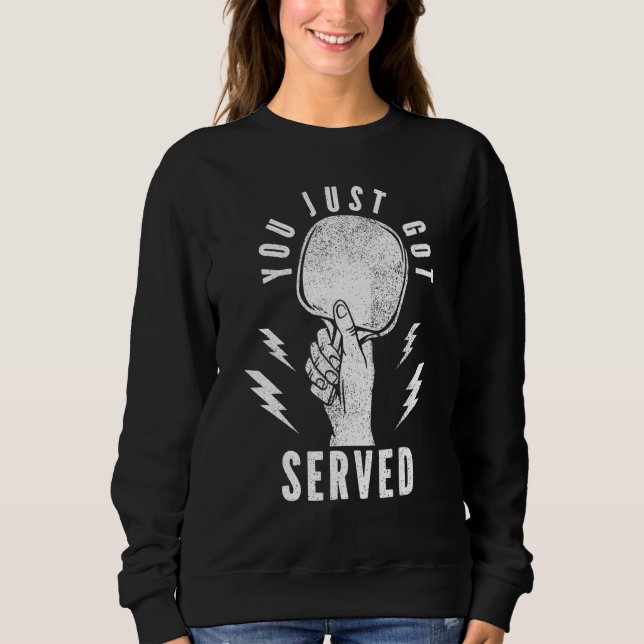 Sudadera Jugador de tenis de mesa ping pong que acaba de se (Anverso)