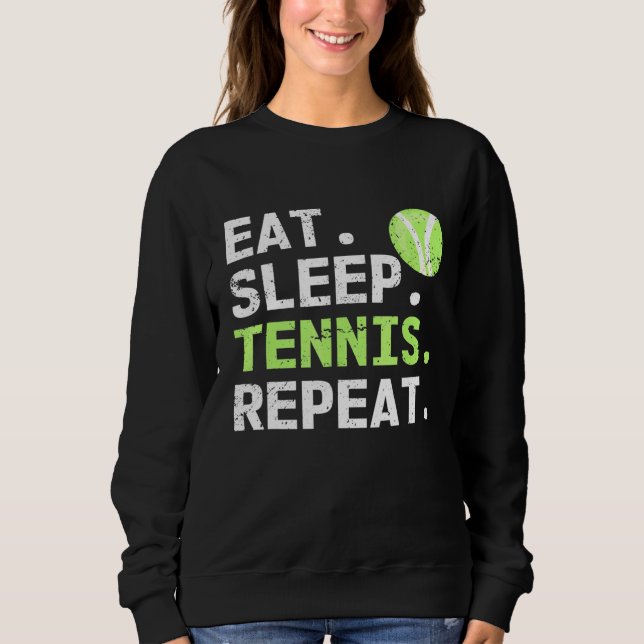 Sudadera Jugador de tenis de repetición de tenis de Sleep (Anverso)