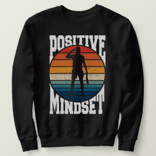 Sudadera Jugador de tenis retro Sunset con mentalidad posit