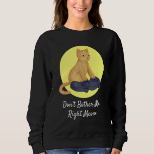 Sudadera Jugador de video de juegos de gatos no me molesta