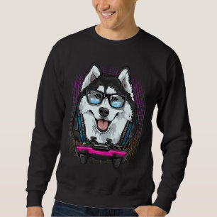 Sudadera Jugador de videojuegos siberiano Husky