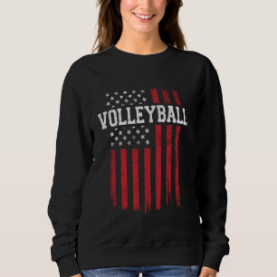 Sudadera Jugador de voleibol Bandera Estadounidense Patriot