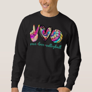 Sudadera Jugador de voleibol de amor por la paz Estilo Tye 
