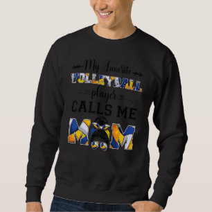 Sudadera Jugador de voleibol favorito llama a mamá desorden