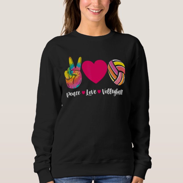Sudadera Jugador de voleibol Sport Peace Love Voleibol (Anverso)