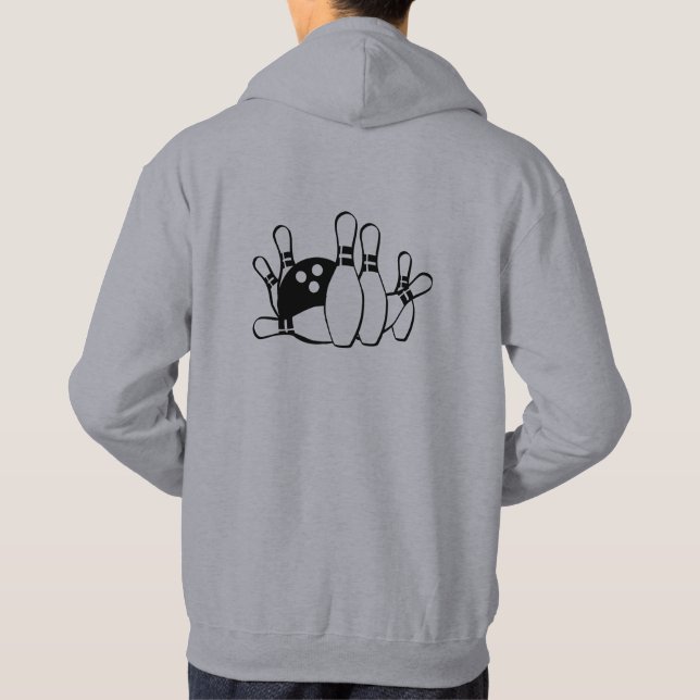 Sudadera Jugador del equipo del juego del Bowling de la cal (Reverso)