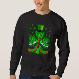 Sudadera Jugador deportivo divertido de hockey St Patrick's