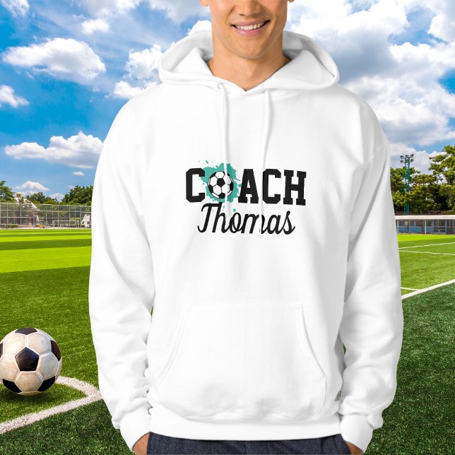 Sudadera Jugador entrenador de fútbol Ball Paint Splash Nam (Subido por el creador)