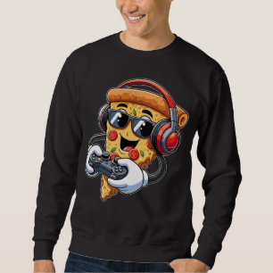 Sudadera Jugador Pizza Videojuegos Chico Entusiasta Jugador