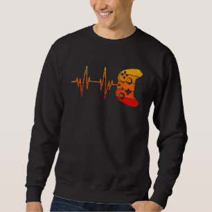 Sudadera Jugador Retro Vintage Latido Corazón Videojuego Ju