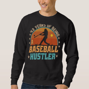 Sudadera Jugador Rookie de Béisbol de 43 años 43 cumpleaños
