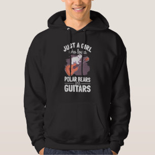 Sudadera Jugadora de guitarra de oso polar mujer Chica árti