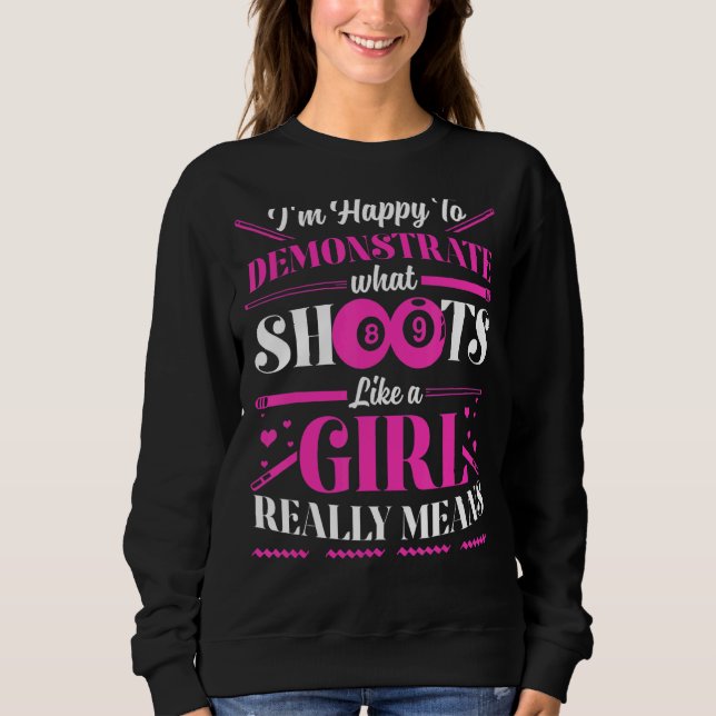 Sudadera Jugadora De Piscina Cuidada Para Mujeres De Billar (Anverso)