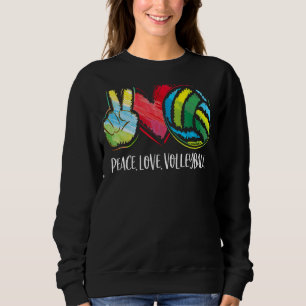 Sudadera Jugadoras de voleibol Mujeres pacificadoras aman e