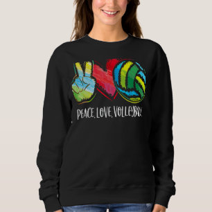 Sudadera Jugadoras de voleibol Mujeres pacificadoras aman e