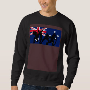 Sudadera Jugadores de críquet de Australia Bandera australi