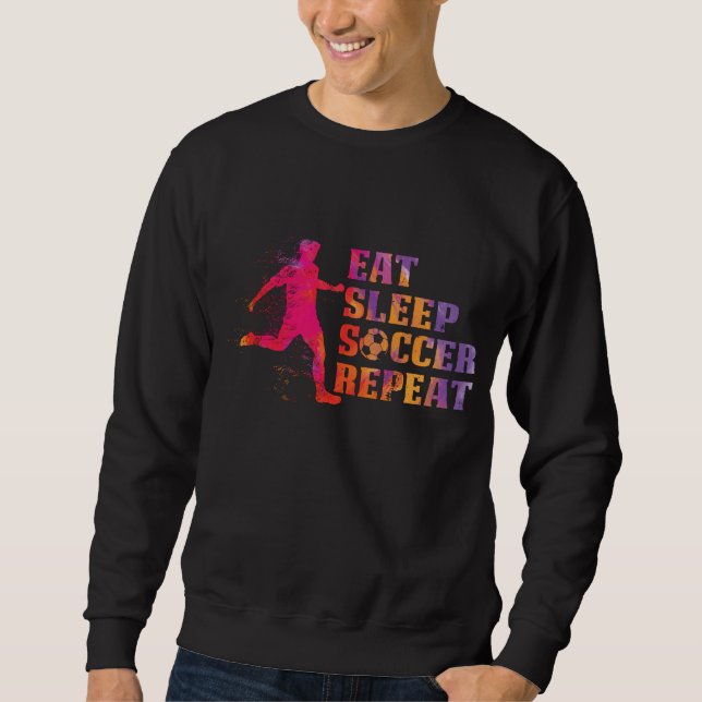 Sudadera Jugadores de fútbol    repiten fútbol de sueño (Anverso)