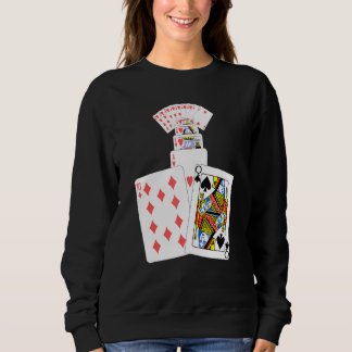 Sudadera Jugadores de juego de cartas Reina de espadas Cora