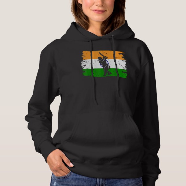 Sudadera Jugadores Indios De Cricket Bandera Del Cricket In (Anverso)