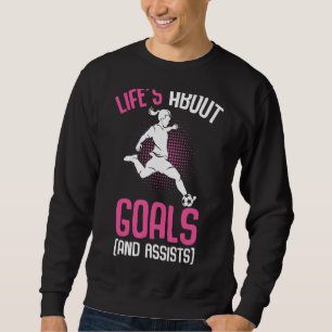 Sudadera Jugadores jóvenes Chicas de fútbol sobre objetivos