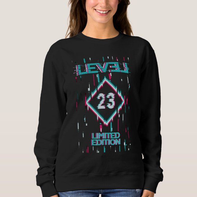 Sudadera Jugamiento de nivel de cumpleaños 23 años utilizad (Anverso)