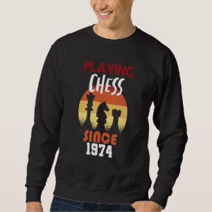 Sudadera Jugando ajedrez desde 1974