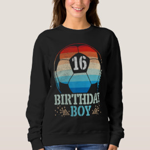 Sudadera Jugando fútbol feliz cumpleaños jugador de 16 años
