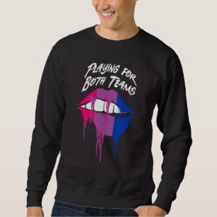 Sudadera Jugando por los dos equipos Bisexual LGBTQ Bi Prid