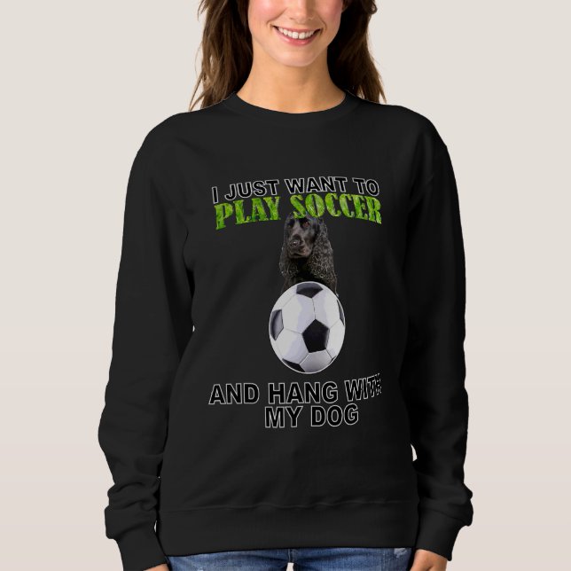 Sudadera Jugar al fútbol ahorrador W perro Cocker inglés es (Anverso)