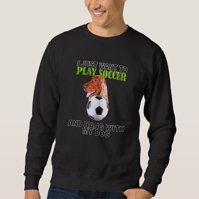 Sudadera Jugar al fútbol Hang W Dog Irish Setter (Anverso)