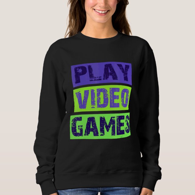 Sudadera Jugar juegos de video juegos retro para jugadores (Anverso)