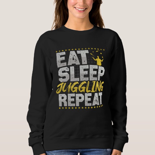 Sudadera Juggling Eat Sleep Repeat Circus Hobby Juggling (Anverso)