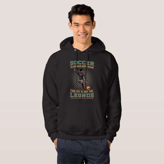 Sudadera Jugué Al Fútbol Con Mi Cabeza De Cara (Anverso completo)