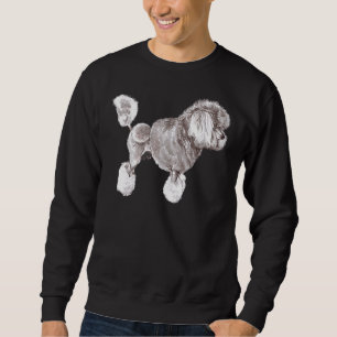 Sudadera Juguete de plata de caniche de raza de perro con s