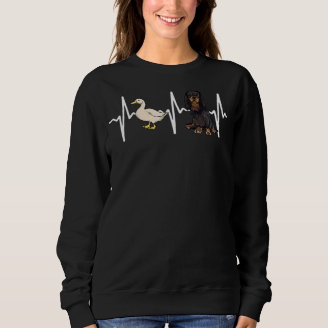 Sudadera Juguete inglés de pato blanco perro latido (Anverso)
