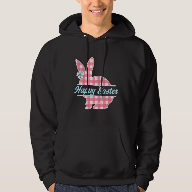 Sudadera Juicio de Búfalo de Pascua Plaid Gingham Happy Eas (Anverso)