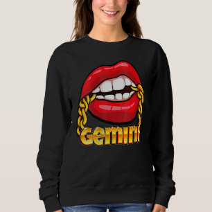 Sudadera Juicy Lips Gold Chain Gemini Zodiac Rótulo Vestuar