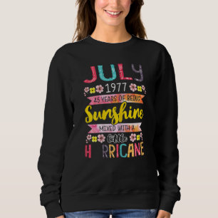 Sudadera Julio Chica 1977 45 Cumpleaños 45 Años Sorprendent