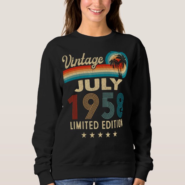 Sudadera Julio de 1958 64ª cosecha de cumpleaños (Anverso)
