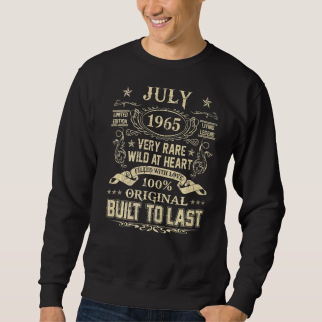 Sudadera Julio de 1965 57 años de edad 57º cumpleaños (Anverso)